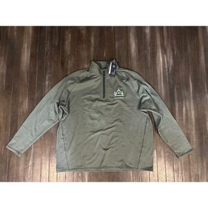 Cutter & Buck Mens Traverse Quarter Zip Pullover Green State Alumni NWT XXL